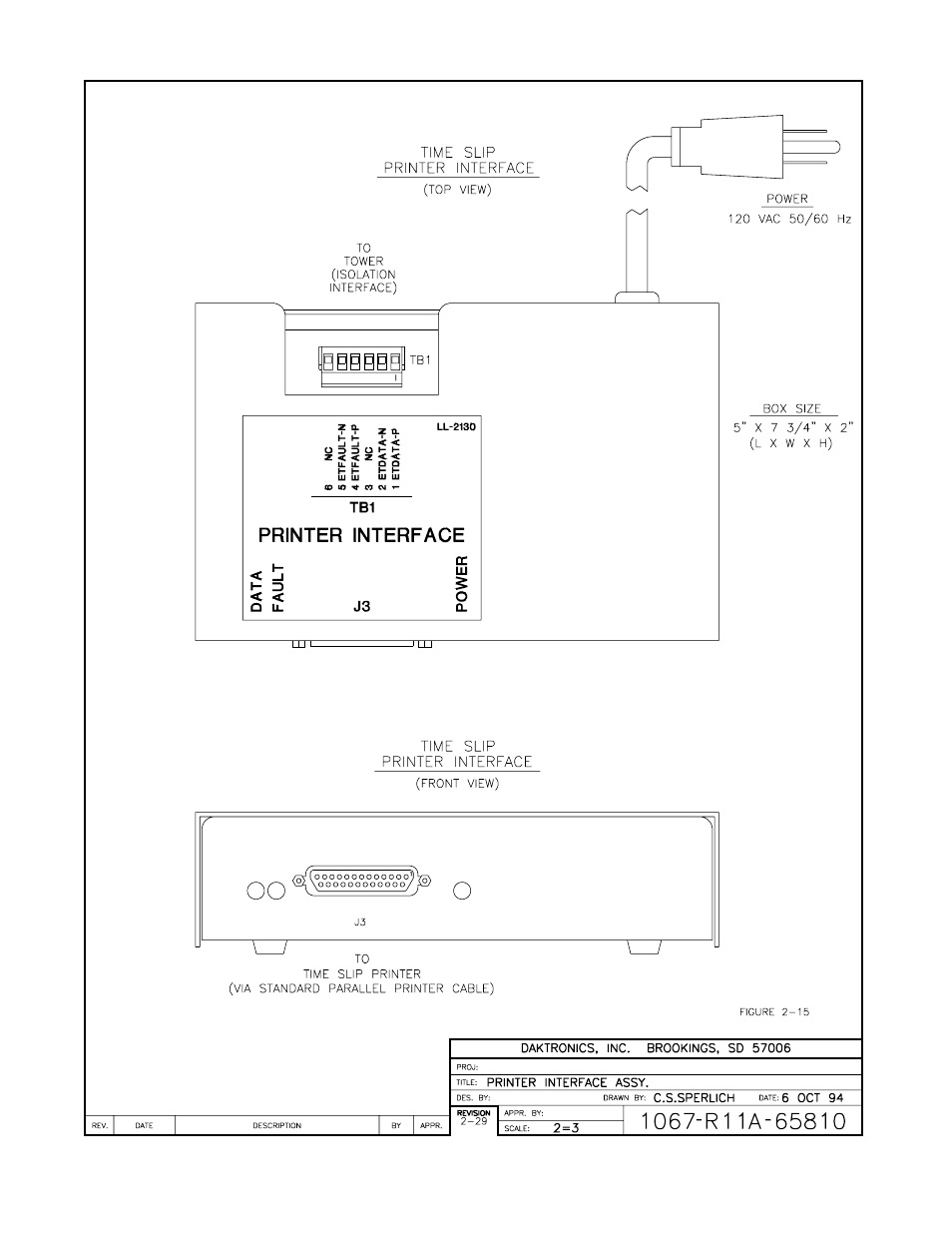 Drawing a-65810 | Daktronics C44 User Manual | Page 70 / 81
