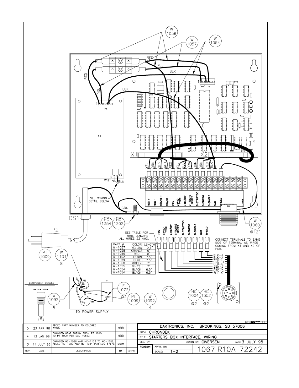 Drawing a-72242 | Daktronics C44 User Manual | Page 71 / 81
