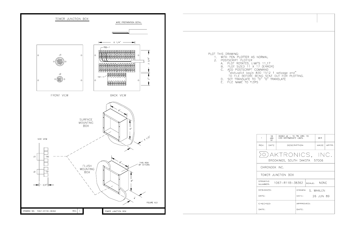 Drawing b-38362 | Daktronics C44 User Manual | Page 75 / 81