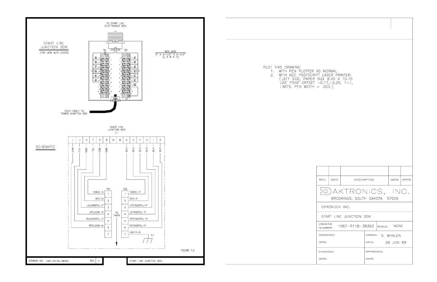 Drawing b-38363 | Daktronics C44 User Manual | Page 76 / 81