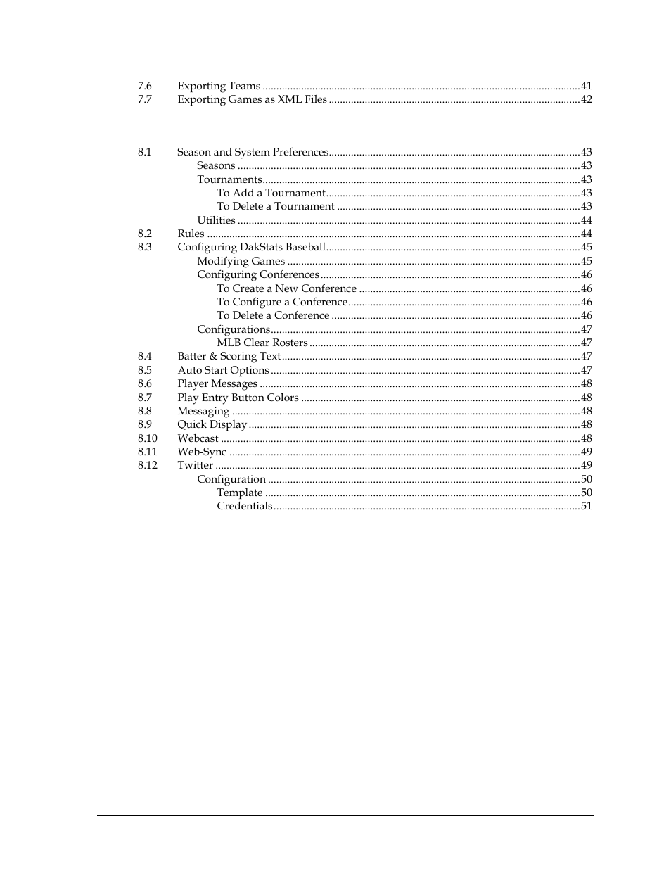 Daktronics DakStats Baseball Software User Manual | Page 5 / 73