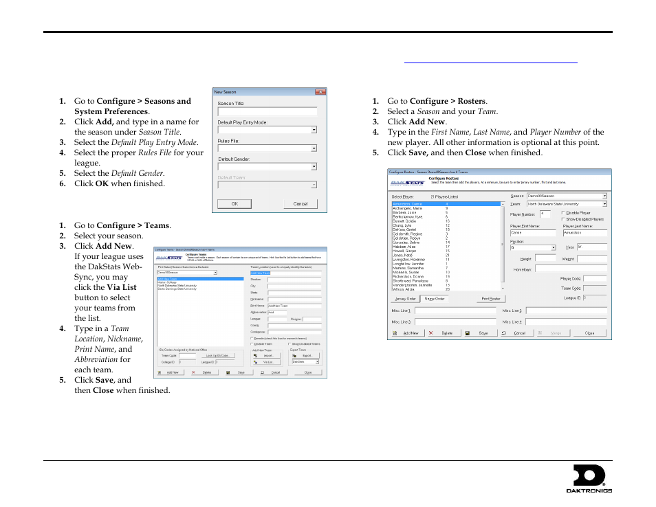 Daktronics DakStats Basketball Quick Start Guide User Manual | 9 pages