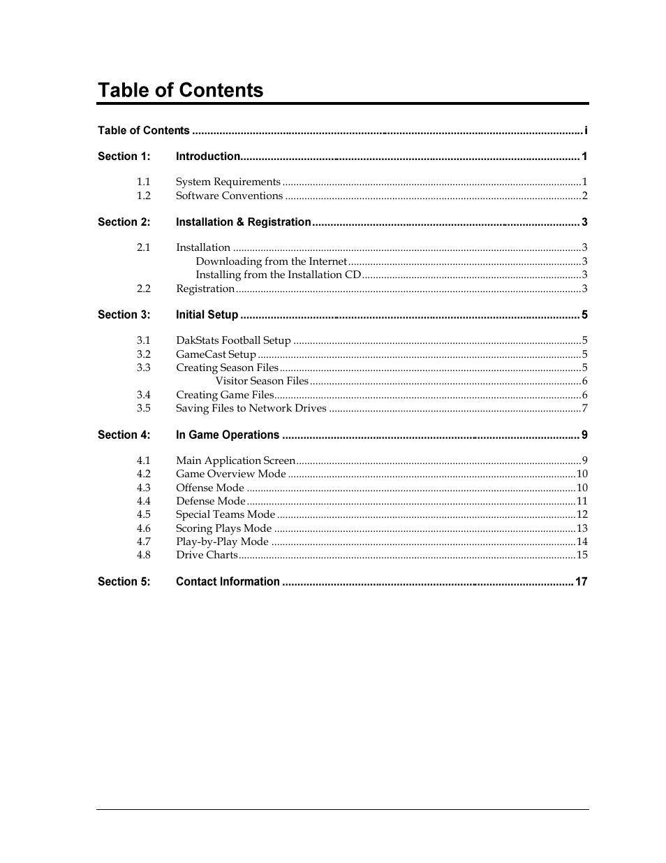 Daktronics DakStats Football GameCast User Manual | Page 3 / 21