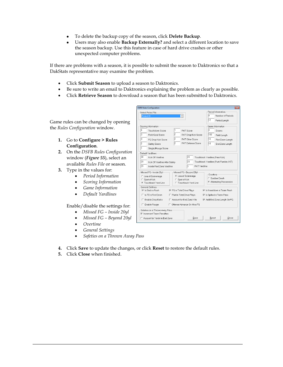 2 rules, Rules | Daktronics DakStats Football User Manual | Page 50 / 77