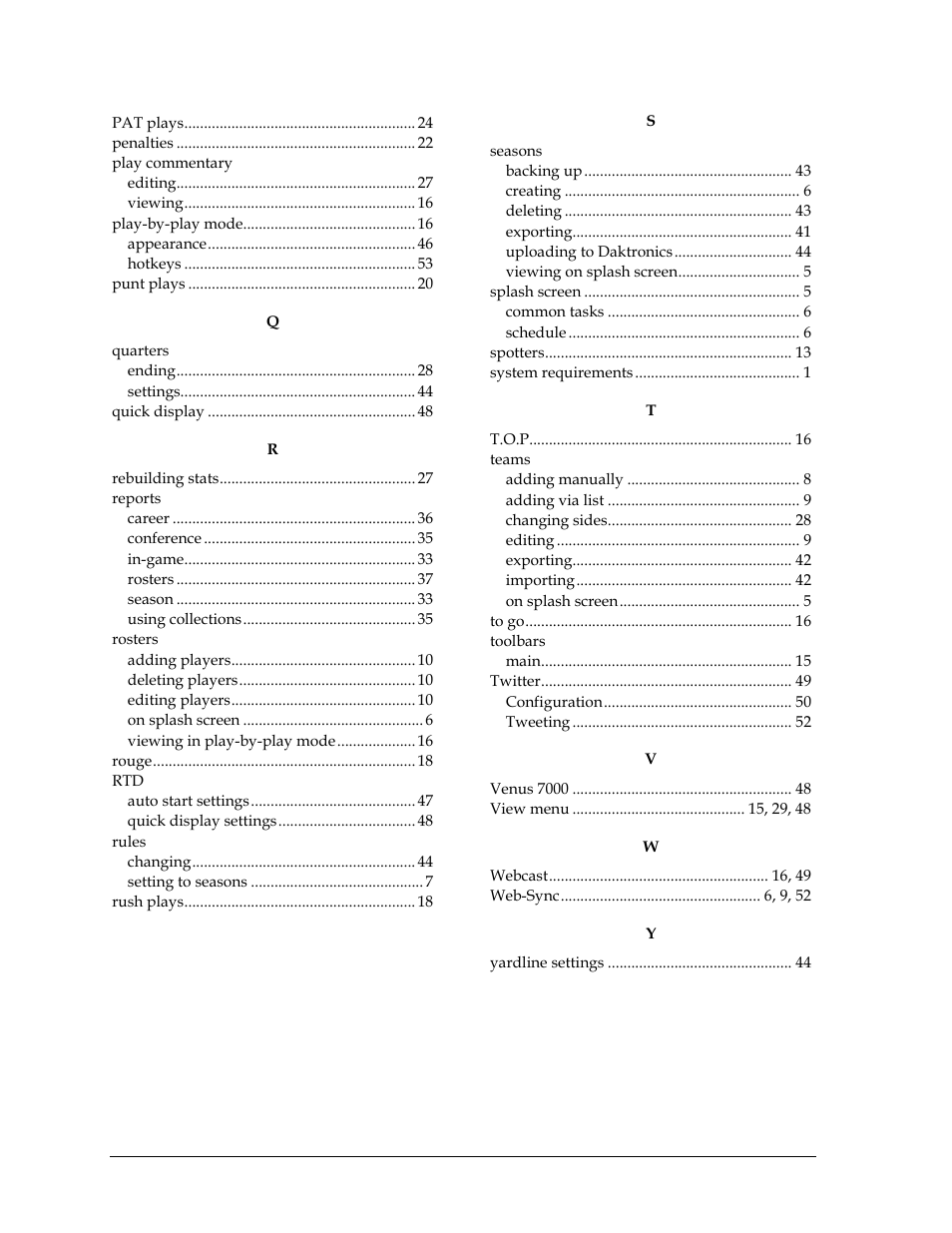 Daktronics DakStats Football User Manual | Page 64 / 77