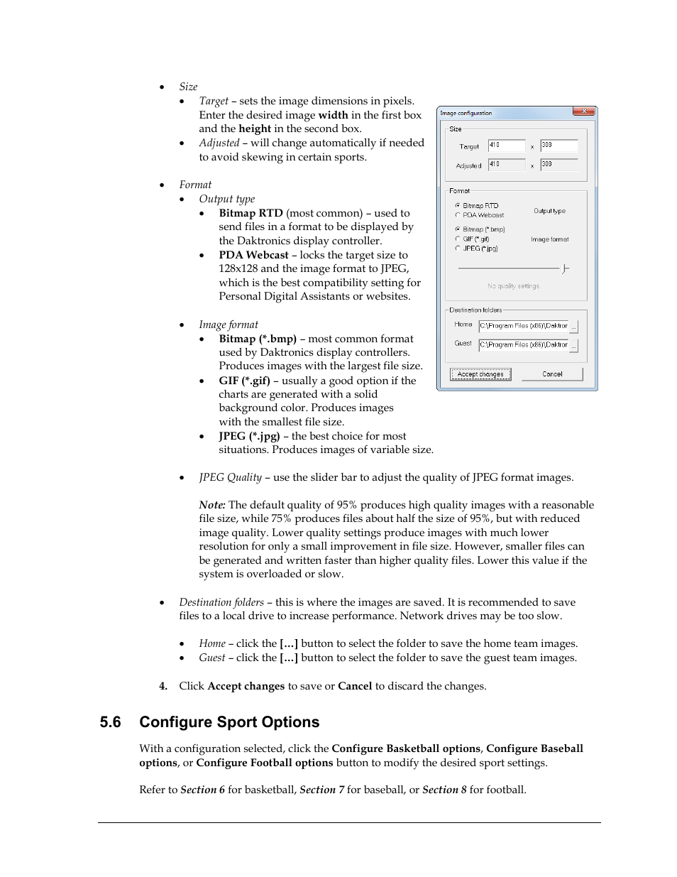 6 configure sport options, Configure sport options, W ( figure 13 ) | Daktronics DakStats GameDay Graphics Generator User Manual | Page 17 / 35