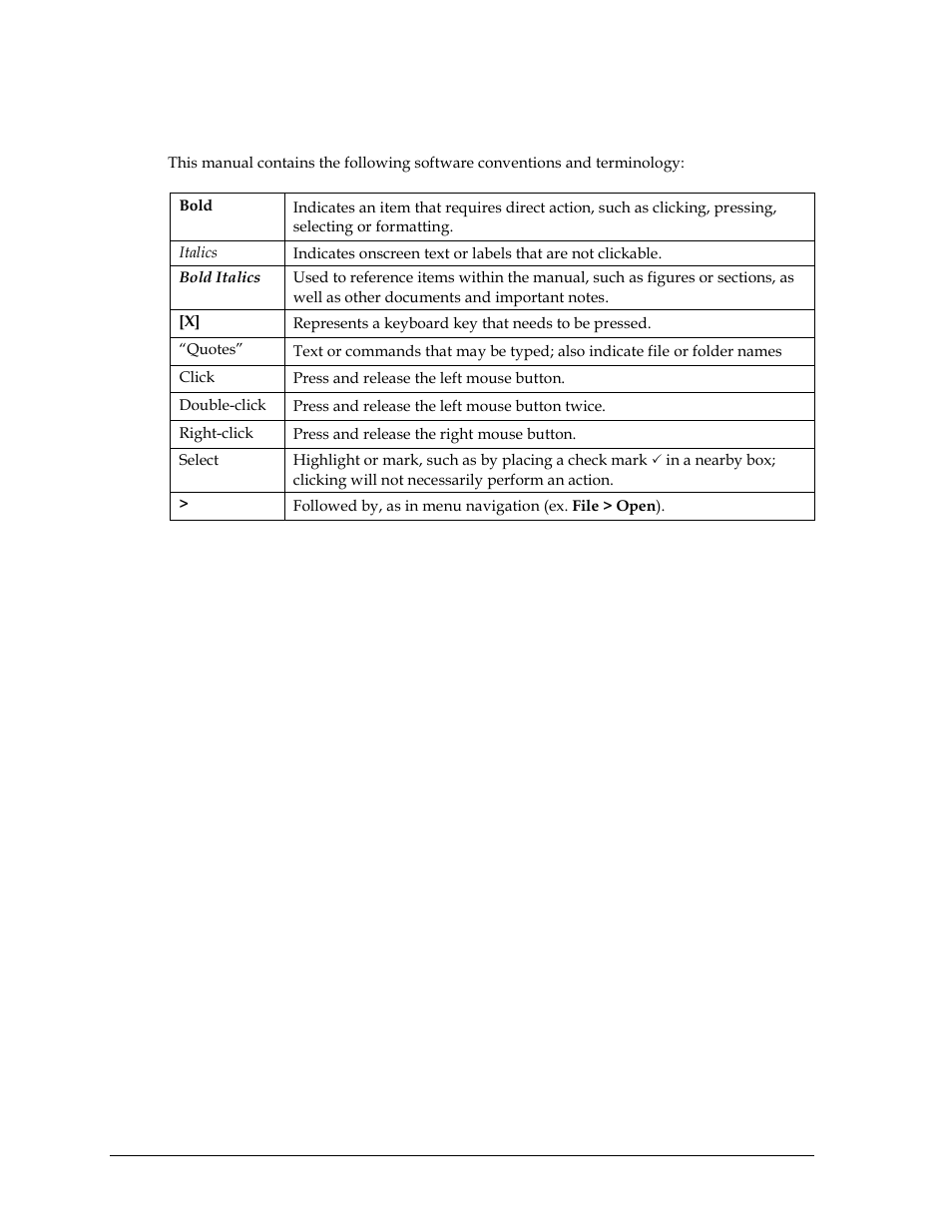 2 software conventions, Software conventions | Daktronics DakStats 3000 Rodeo User Manual | Page 6 / 37