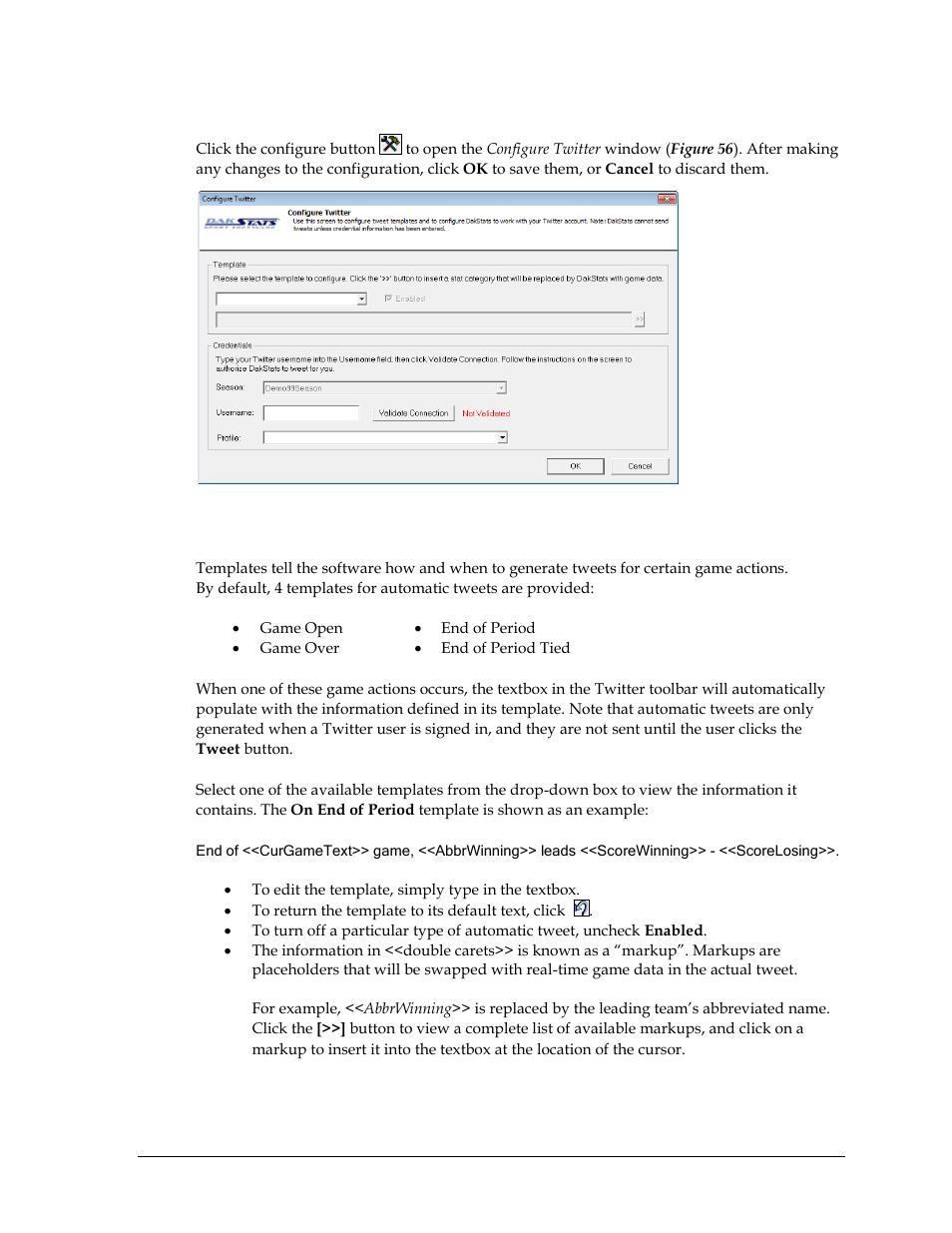 Configuration, Template | Daktronics DakStats Volleyball User Manual | Page 47 / 67