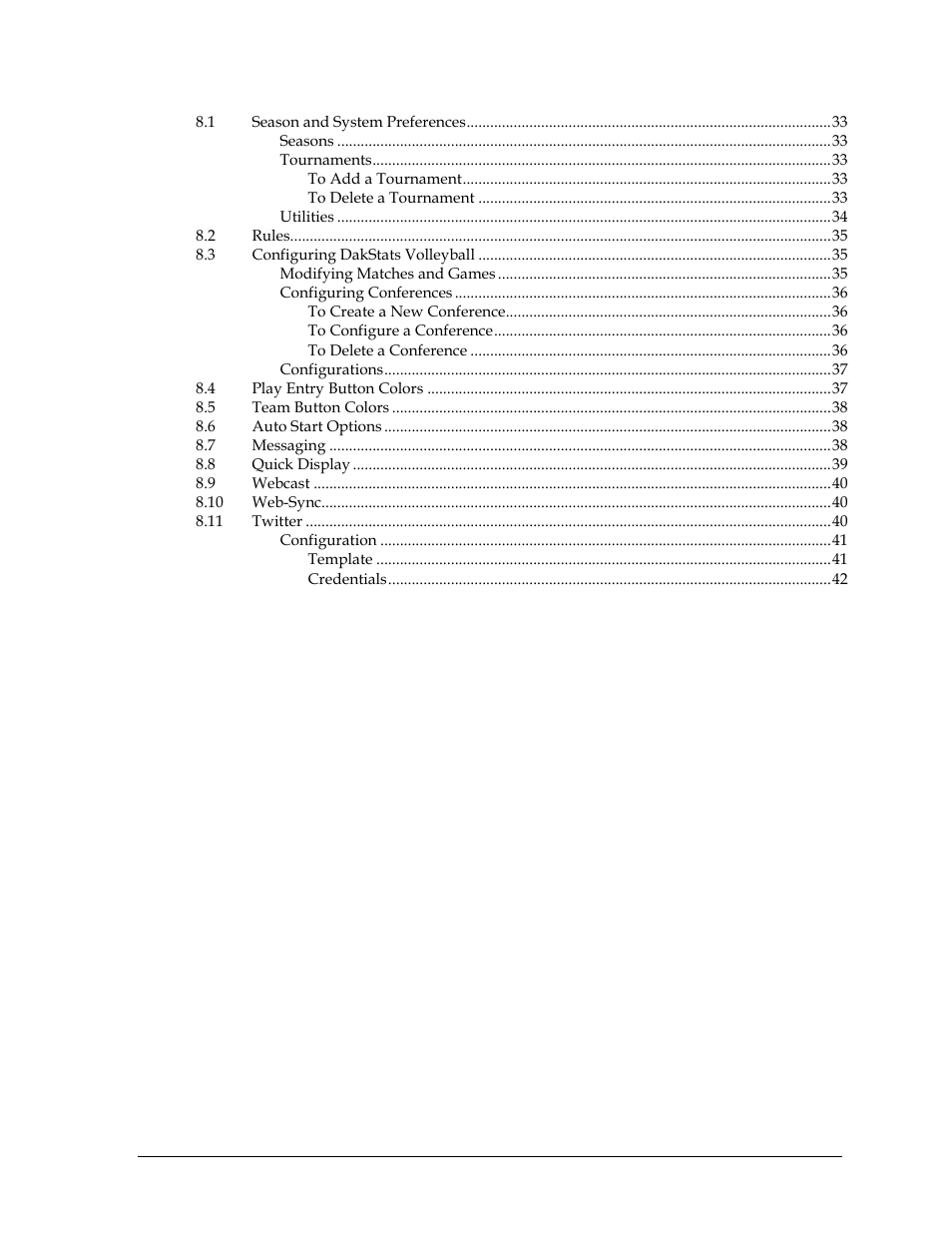 Daktronics DakStats Volleyball User Manual | Page 5 / 67