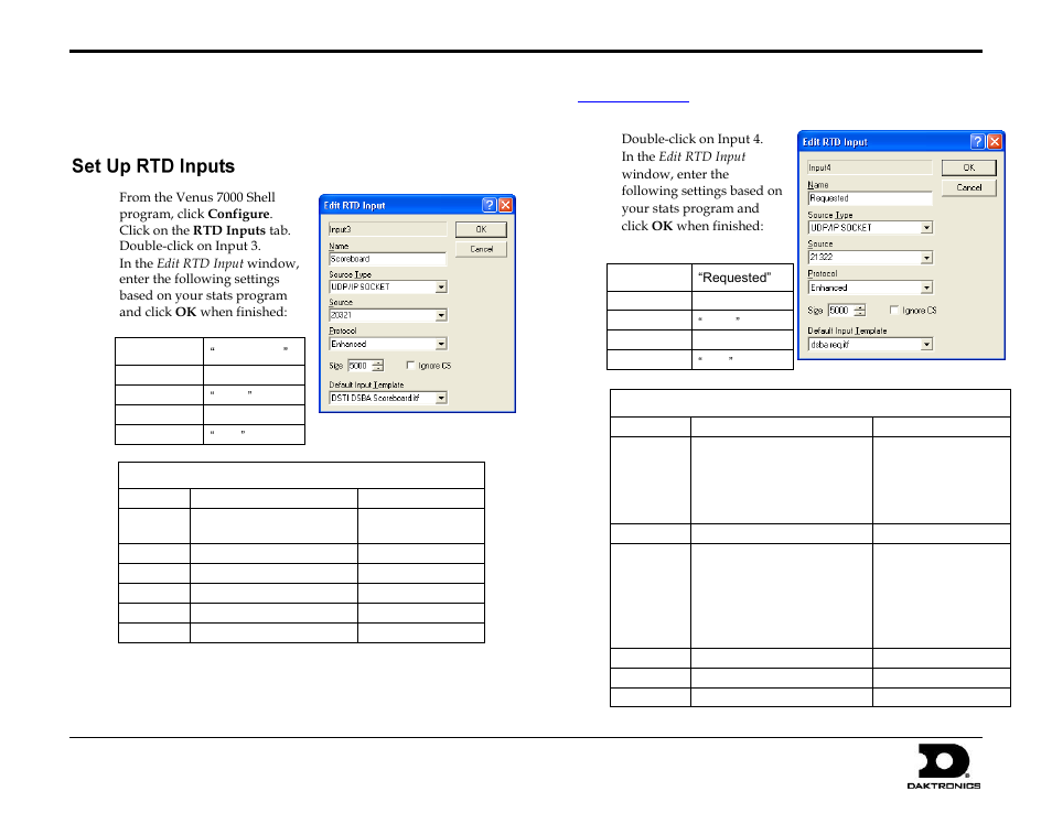 Daktronics DakStats/Stat Crew & Venus 7000 User Manual | 5 pages