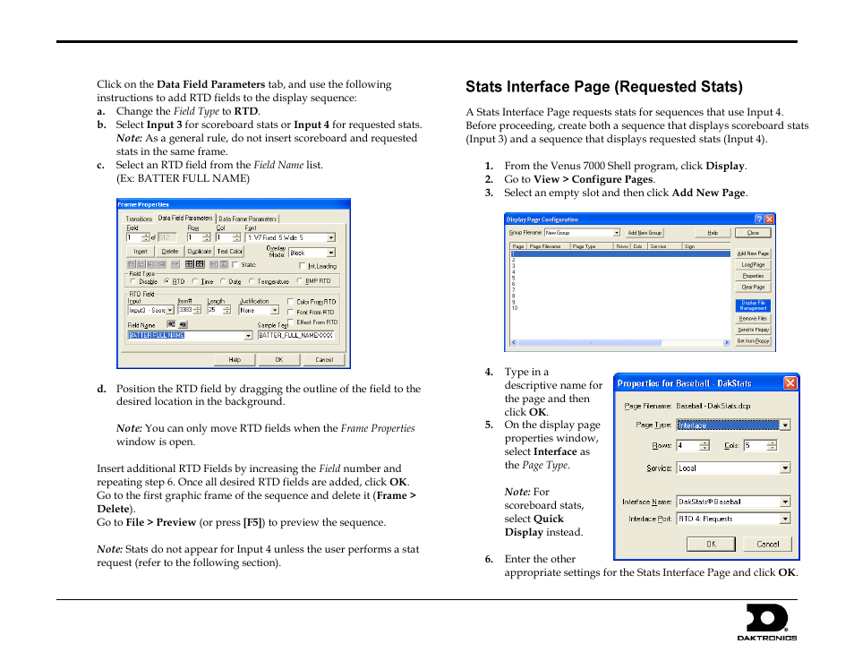 Daktronics DakStats/Stat Crew & Venus 7000 User Manual | Page 3 / 5