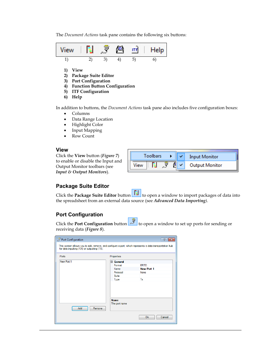 View, Package suite editor, Port configuration | Daktronics Data Manager (DDM) User Manual | Page 13 / 34