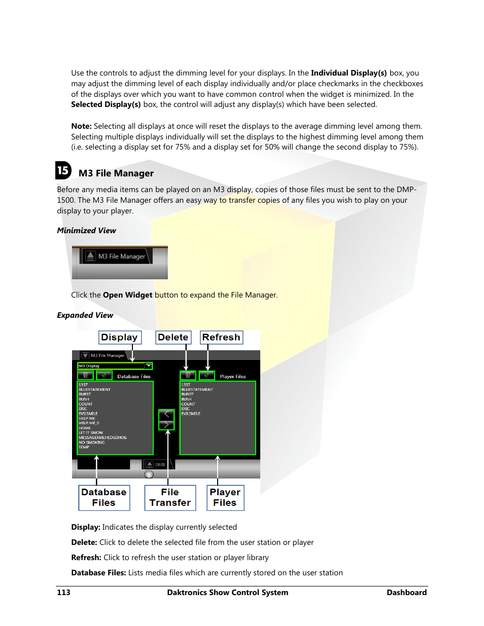M3 file manager | Daktronics Show Control System User Manual | Page 120 / 146