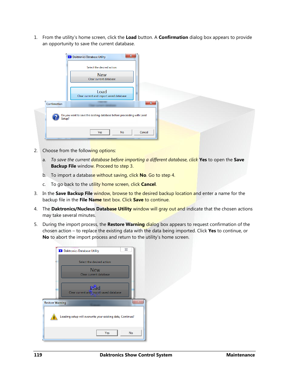 Daktronics Show Control System User Manual | Page 126 / 146