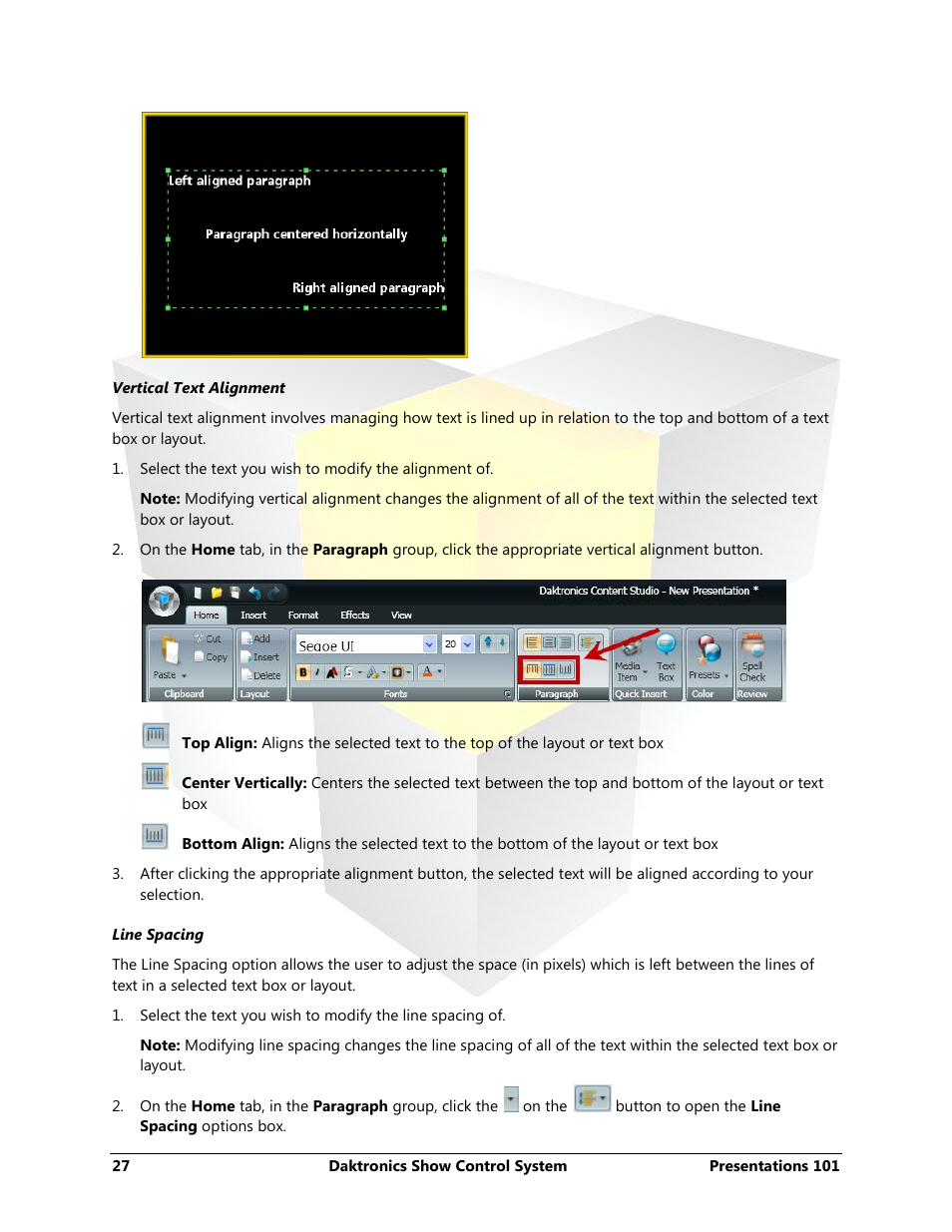 Daktronics Show Control System User Manual | Page 34 / 146