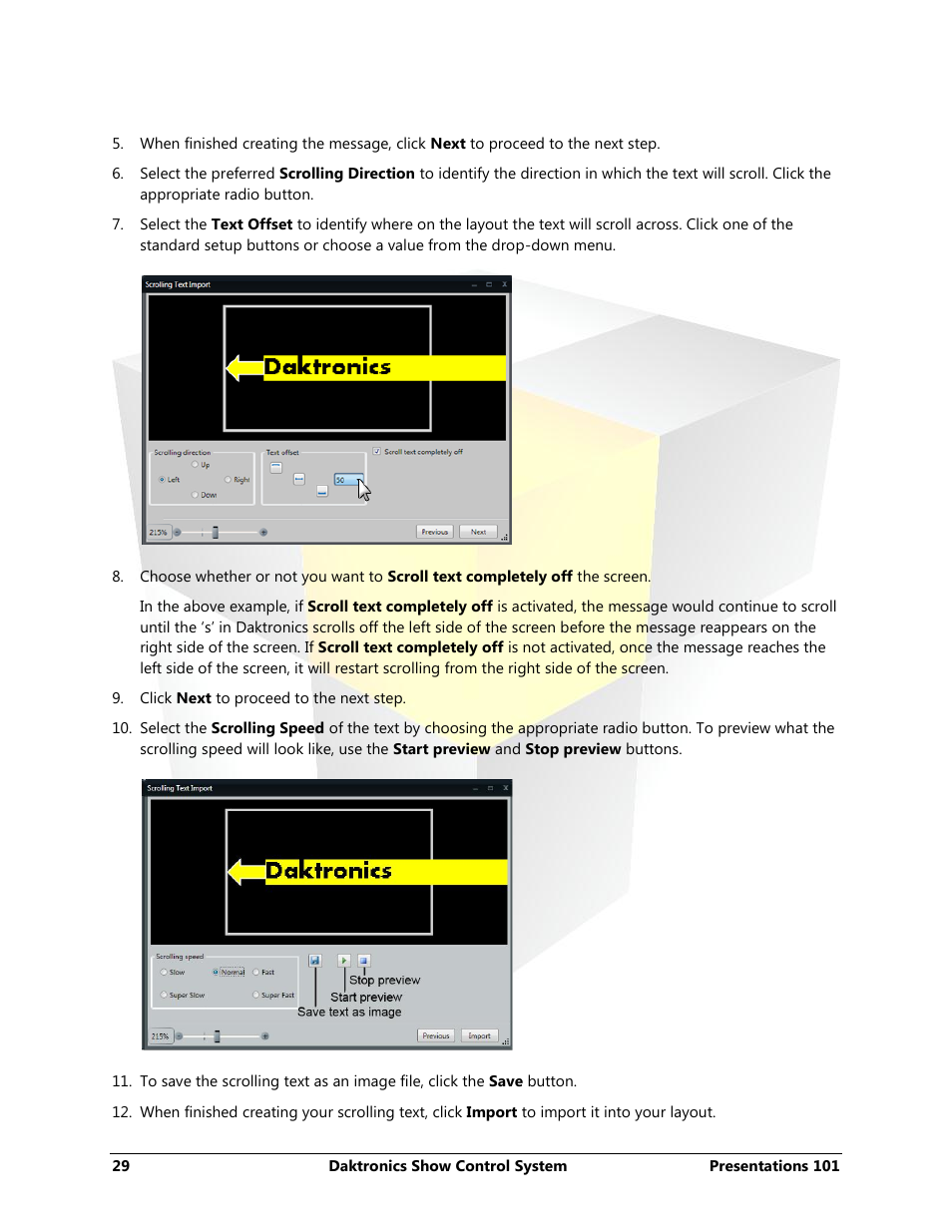Daktronics Show Control System User Manual | Page 36 / 146