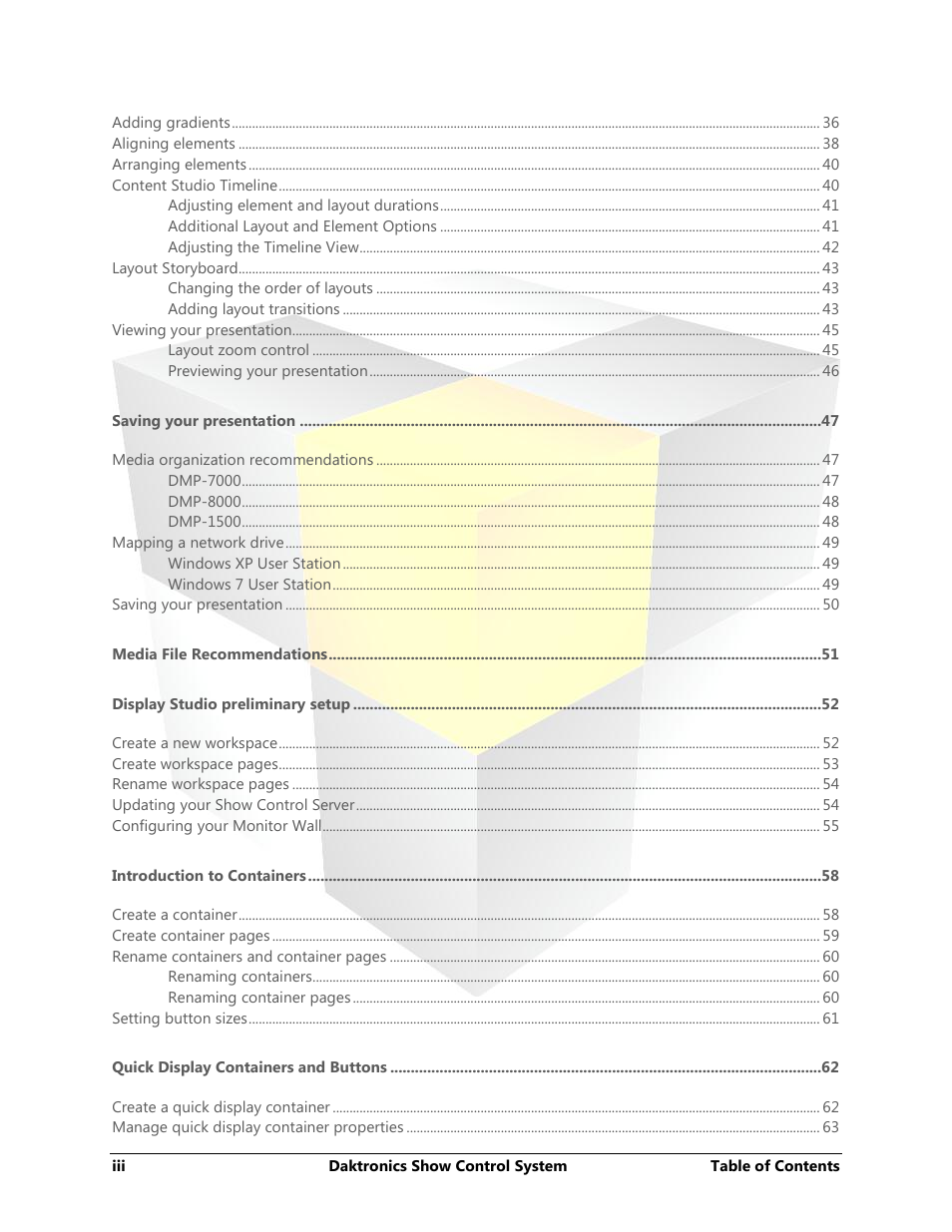 Daktronics Show Control System User Manual | Page 4 / 146
