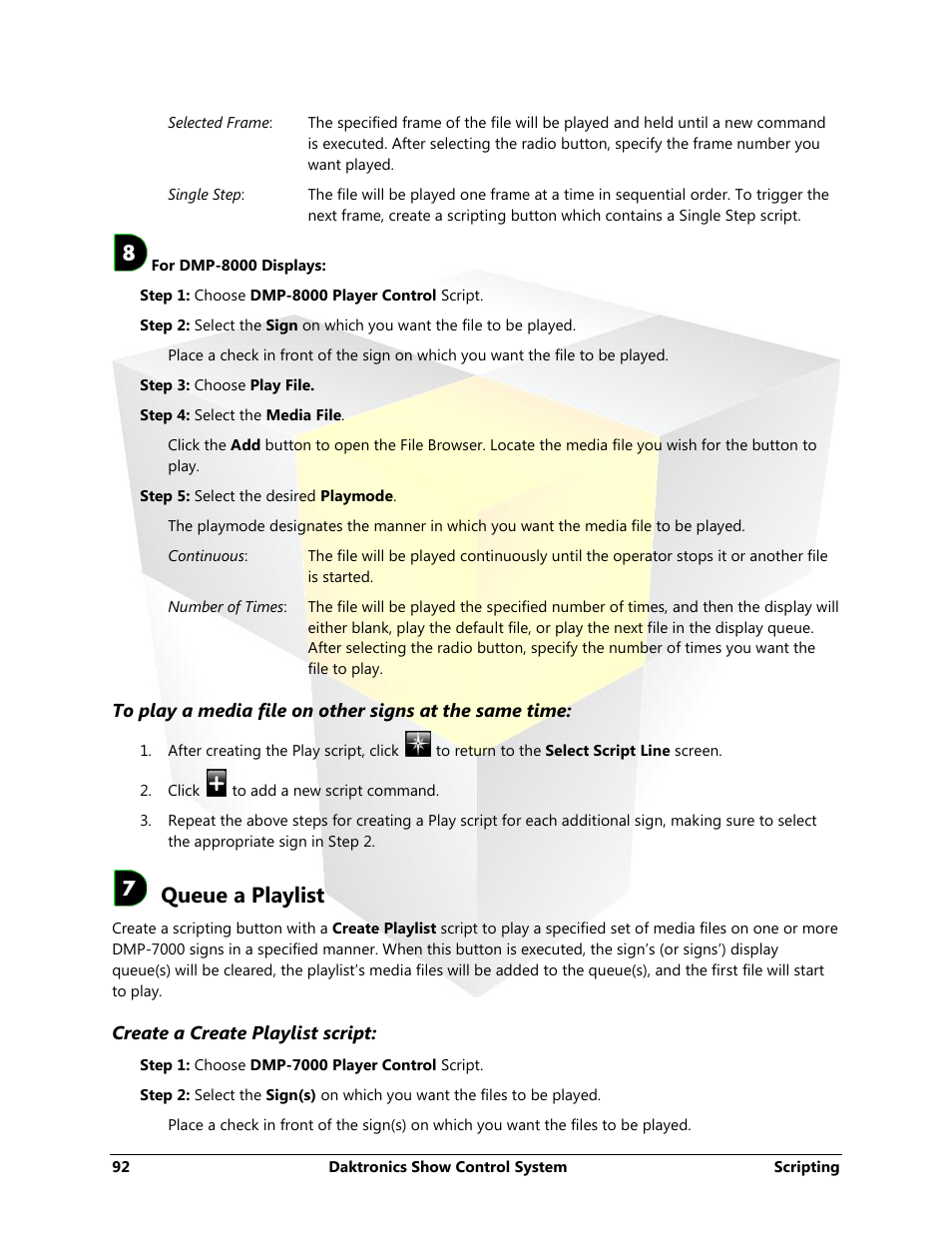 Queue a playlist | Daktronics Show Control System User Manual | Page 99 / 146