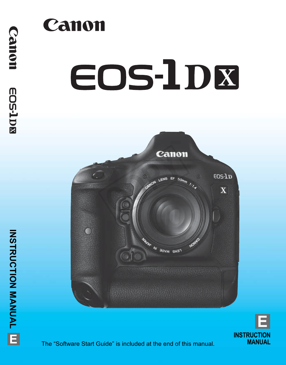 Canon 1D X User Manual | 420 pages