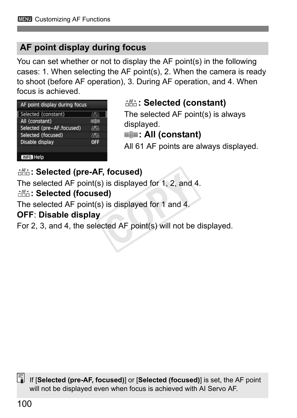 Cop y | Canon 1D X User Manual | Page 100 / 420