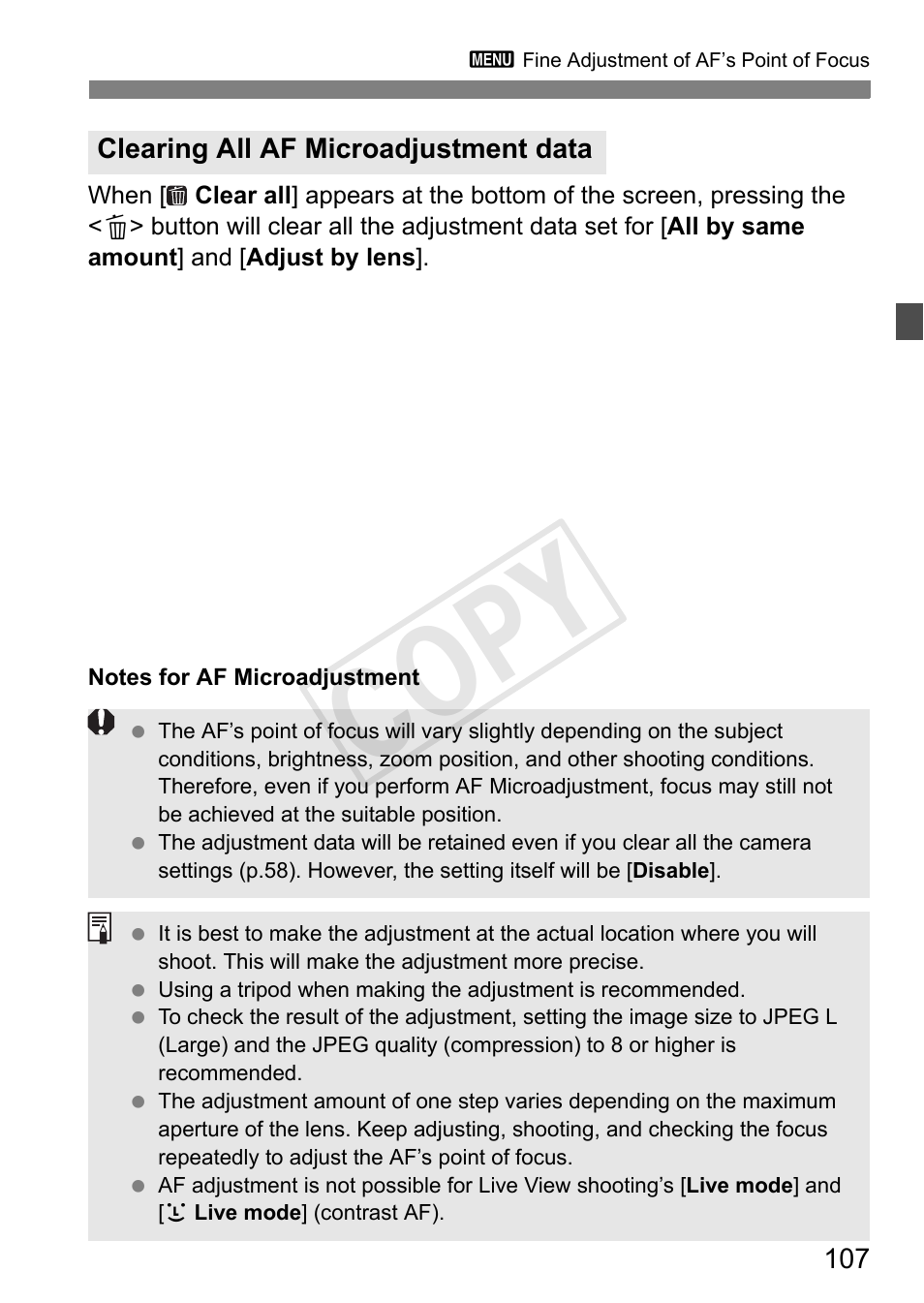 Cop y | Canon 1D X User Manual | Page 107 / 420