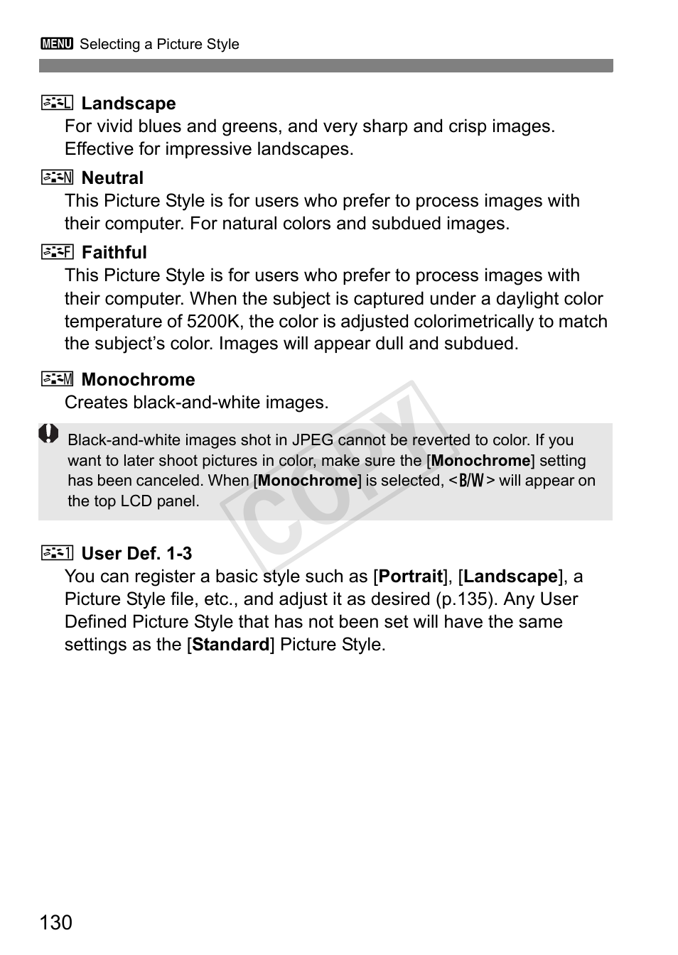 Cop y | Canon 1D X User Manual | Page 130 / 420