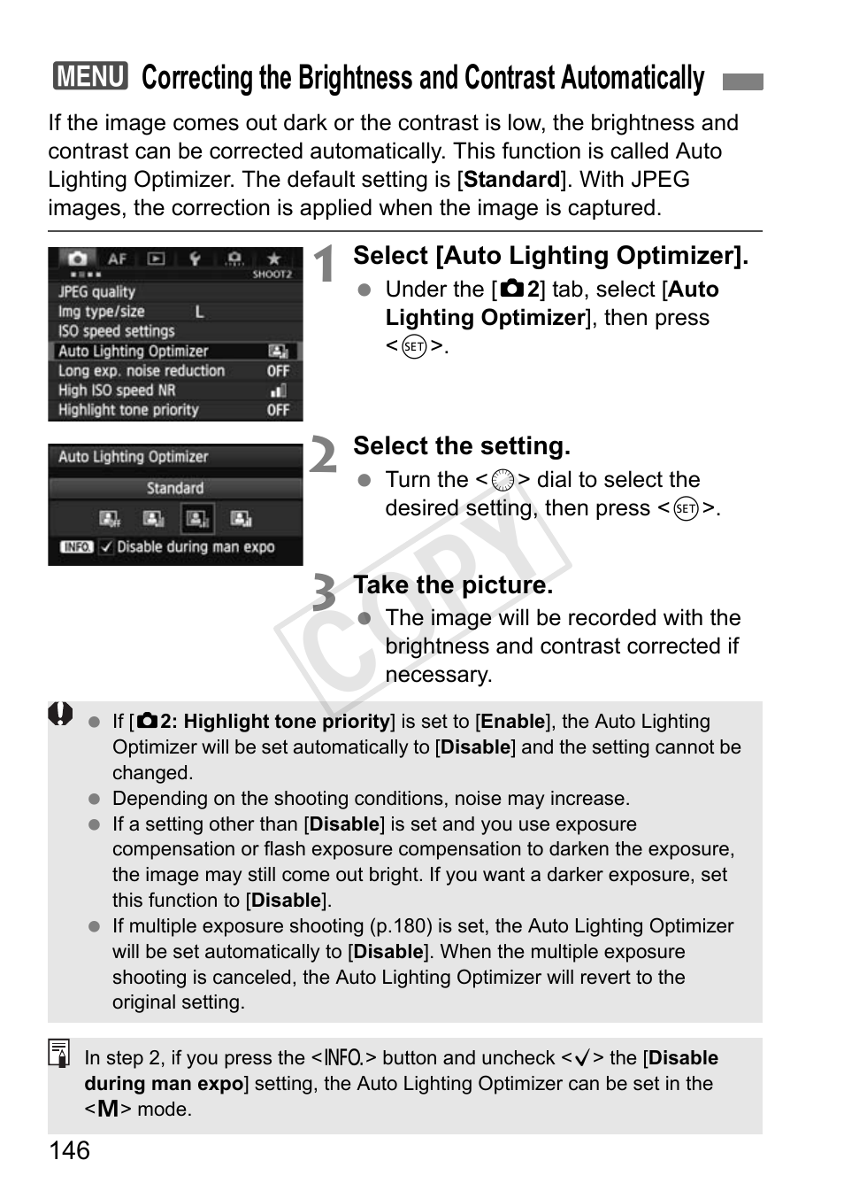 P.146, Cop y | Canon 1D X User Manual | Page 146 / 420