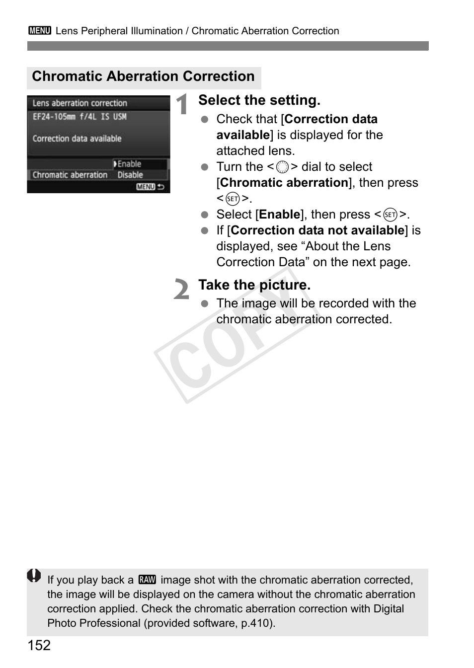P.152, Cop y | Canon 1D X User Manual | Page 152 / 420