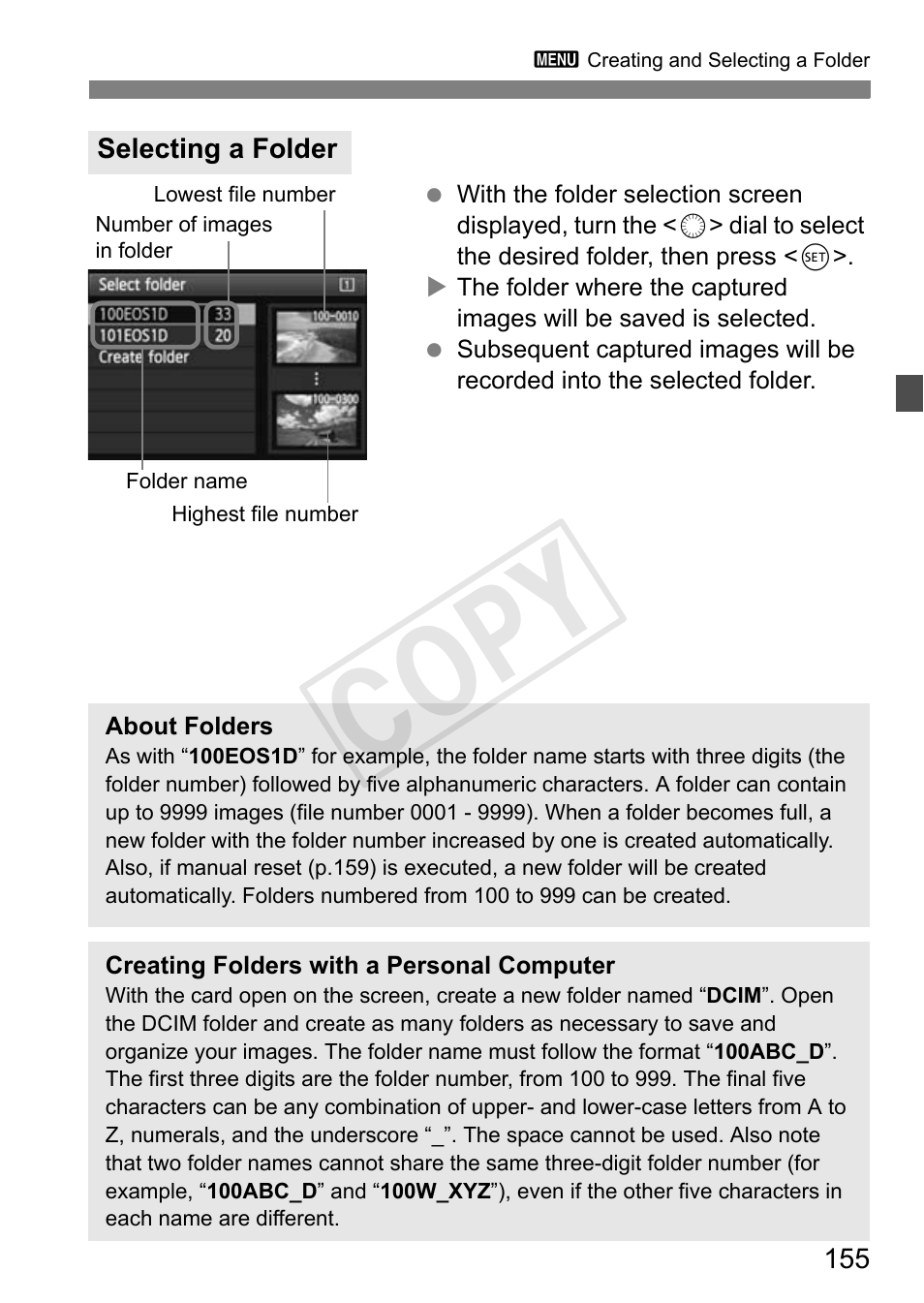 Cop y | Canon 1D X User Manual | Page 155 / 420