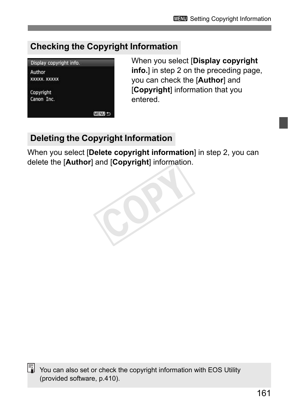 Cop y | Canon 1D X User Manual | Page 161 / 420