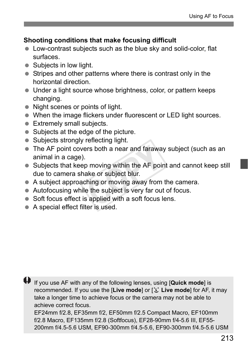Cop y | Canon 1D X User Manual | Page 213 / 420