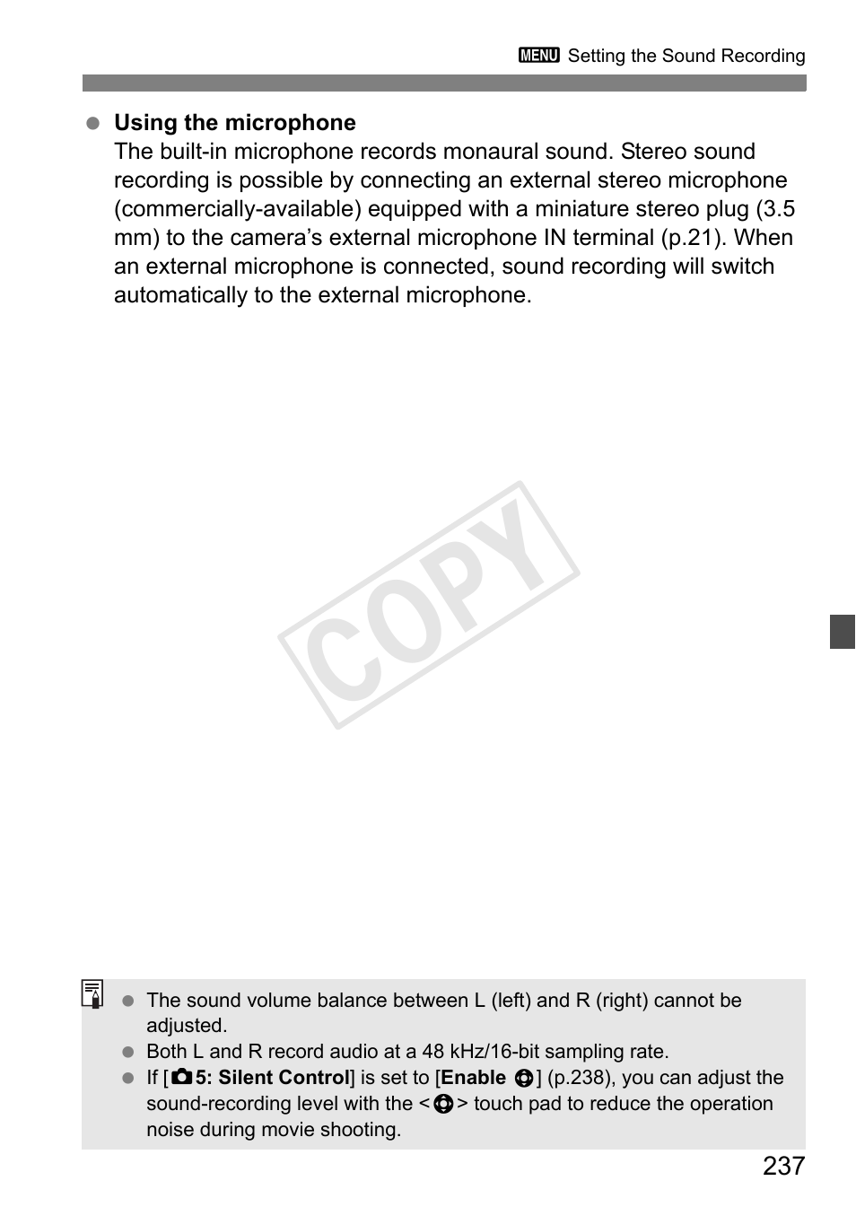 Cop y | Canon 1D X User Manual | Page 237 / 420