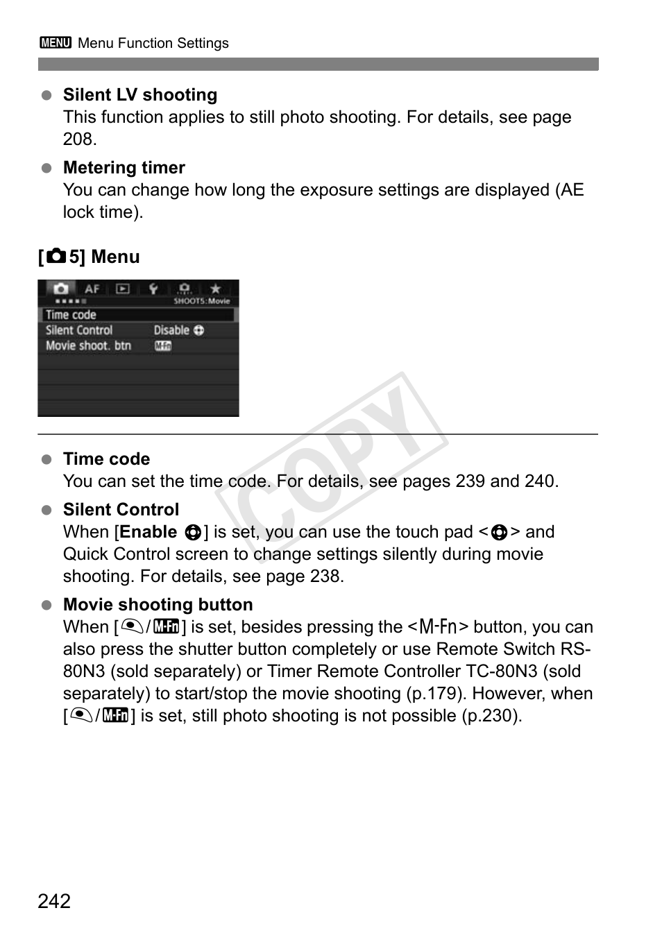 Cop y | Canon 1D X User Manual | Page 242 / 420