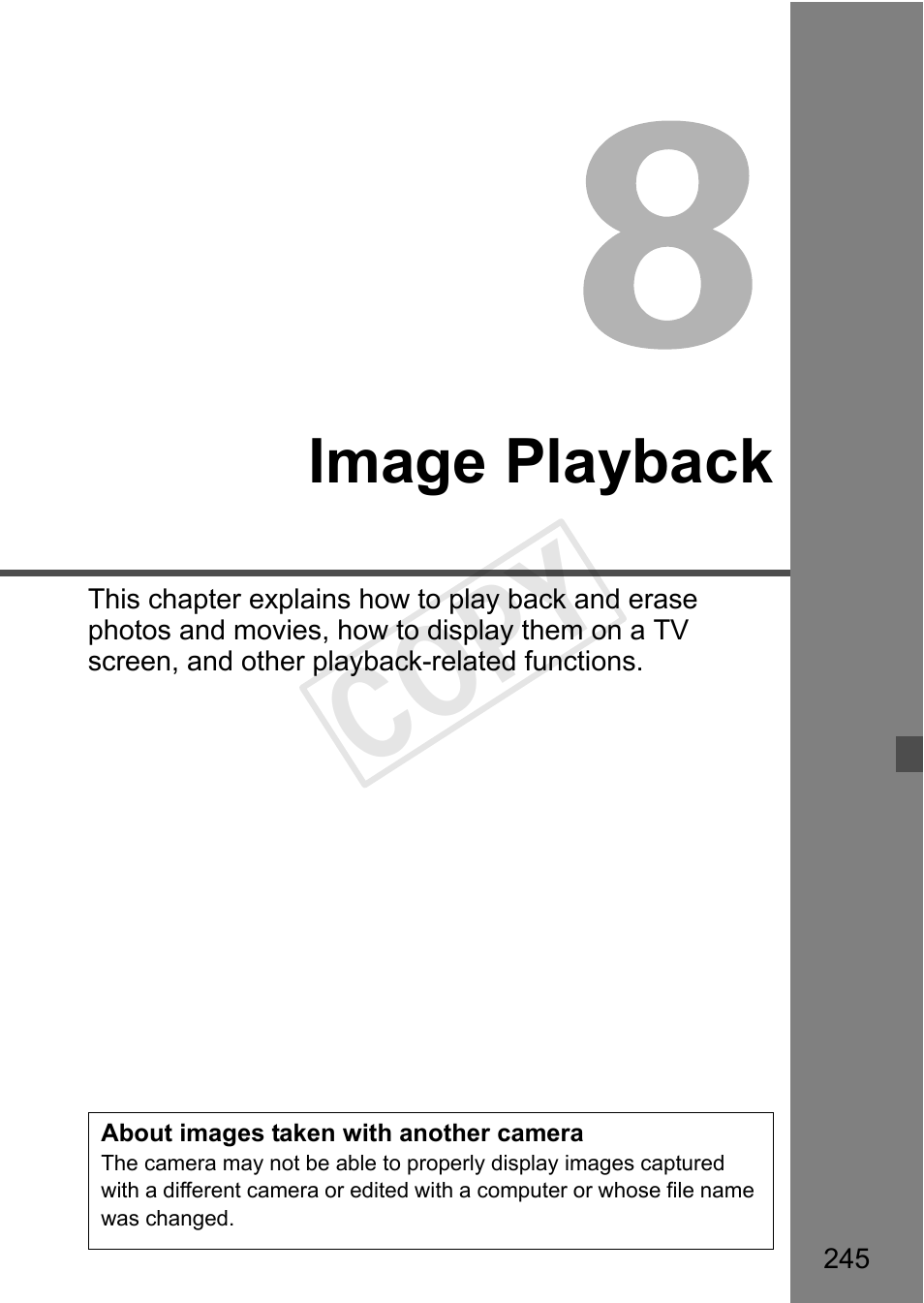 Image playback, Cop y | Canon 1D X User Manual | Page 245 / 420
