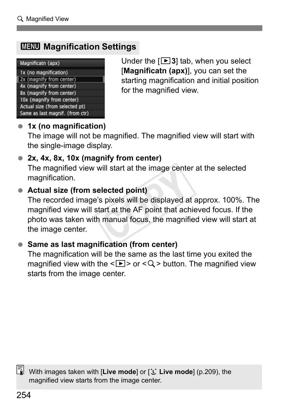 Cop y | Canon 1D X User Manual | Page 254 / 420