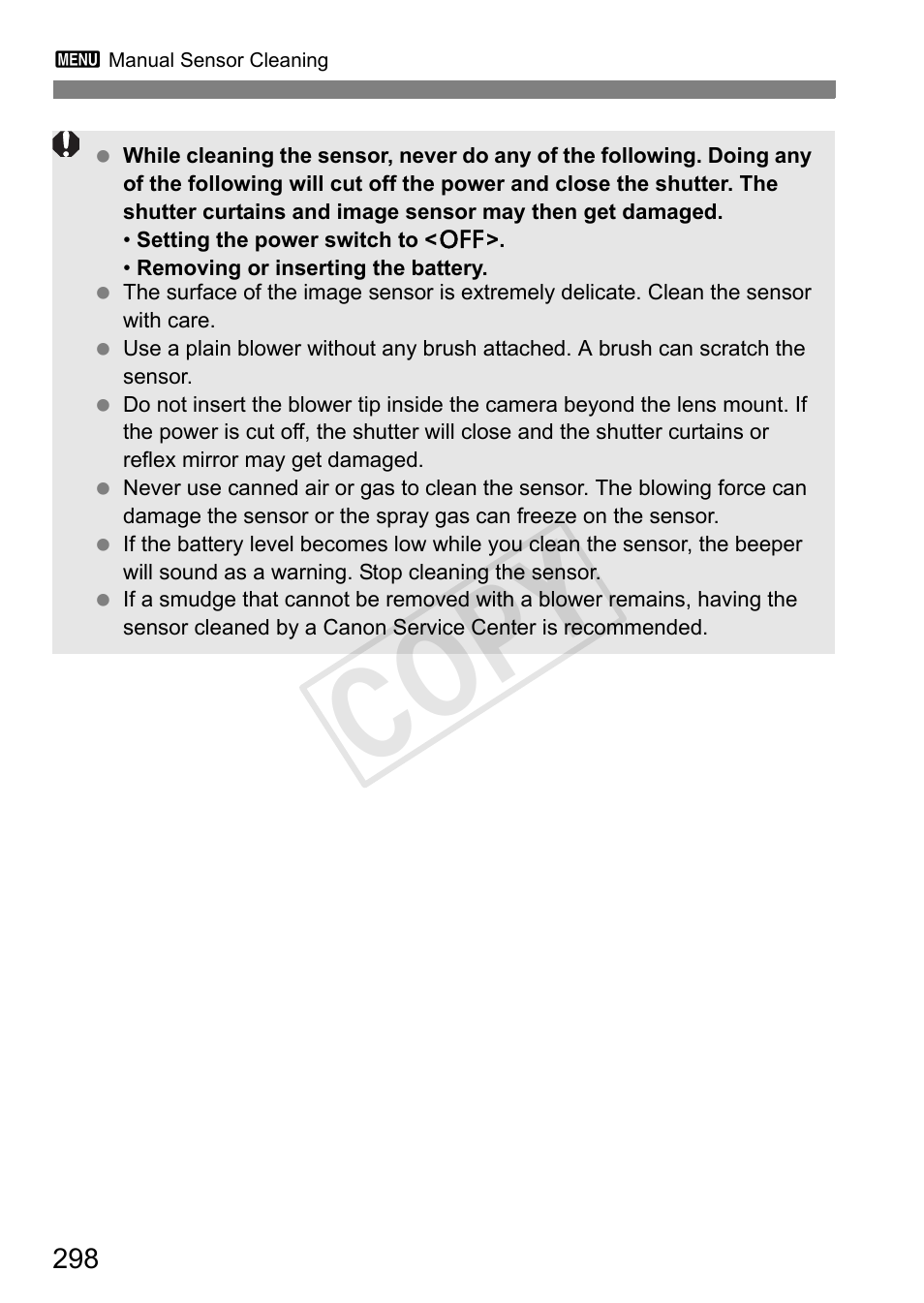Cop y | Canon 1D X User Manual | Page 298 / 420