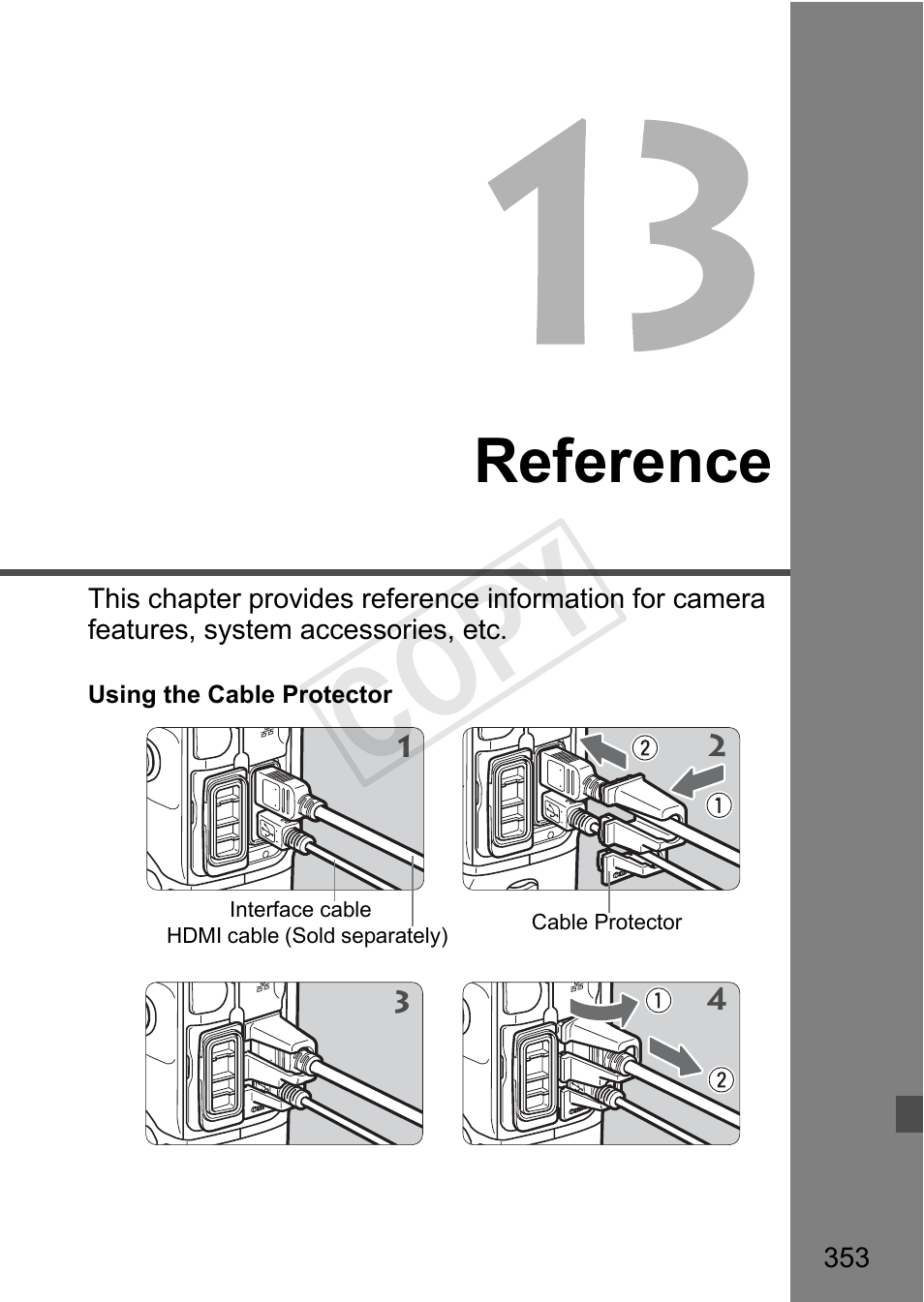 Reference, Cop y | Canon 1D X User Manual | Page 353 / 420