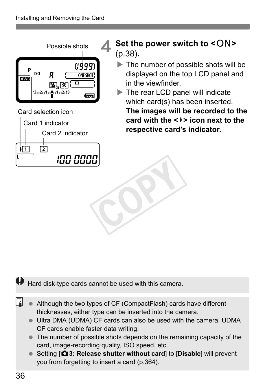 P.36, Cop y | Canon 1D X User Manual | Page 36 / 420