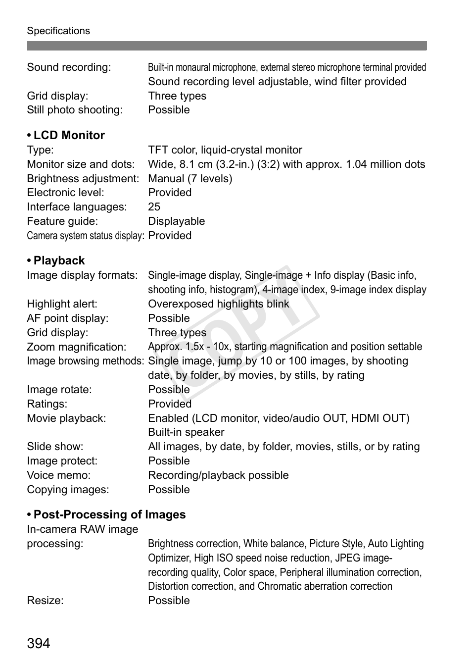 Cop y | Canon 1D X User Manual | Page 394 / 420
