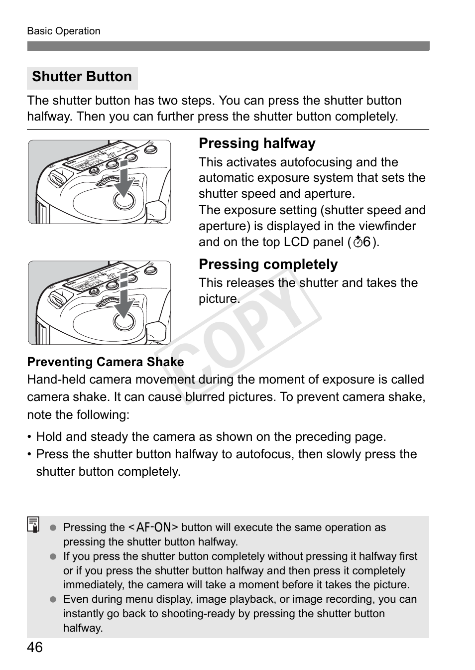Cop y | Canon 1D X User Manual | Page 46 / 420