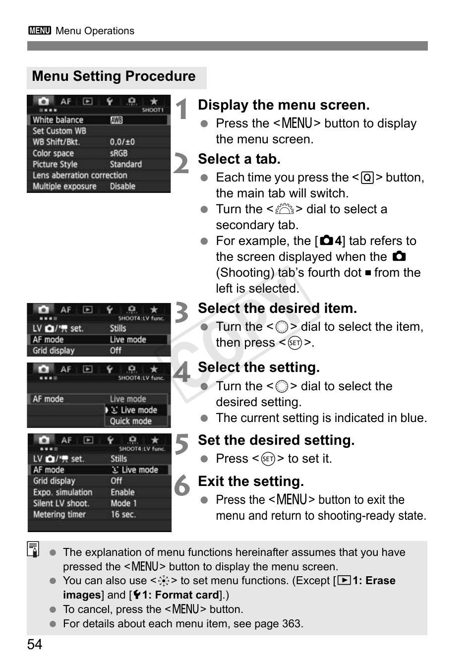 Cop y | Canon 1D X User Manual | Page 54 / 420