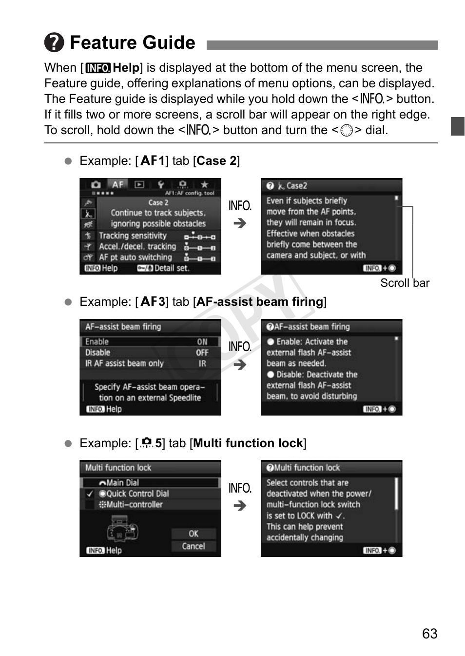Feature guide, P.63, Cop y | Canon 1D X User Manual | Page 63 / 420