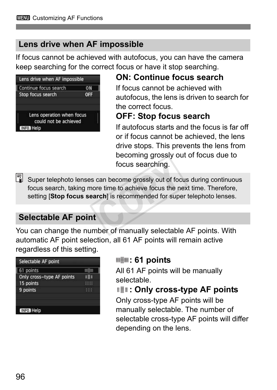 Cop y | Canon 1D X User Manual | Page 96 / 420
