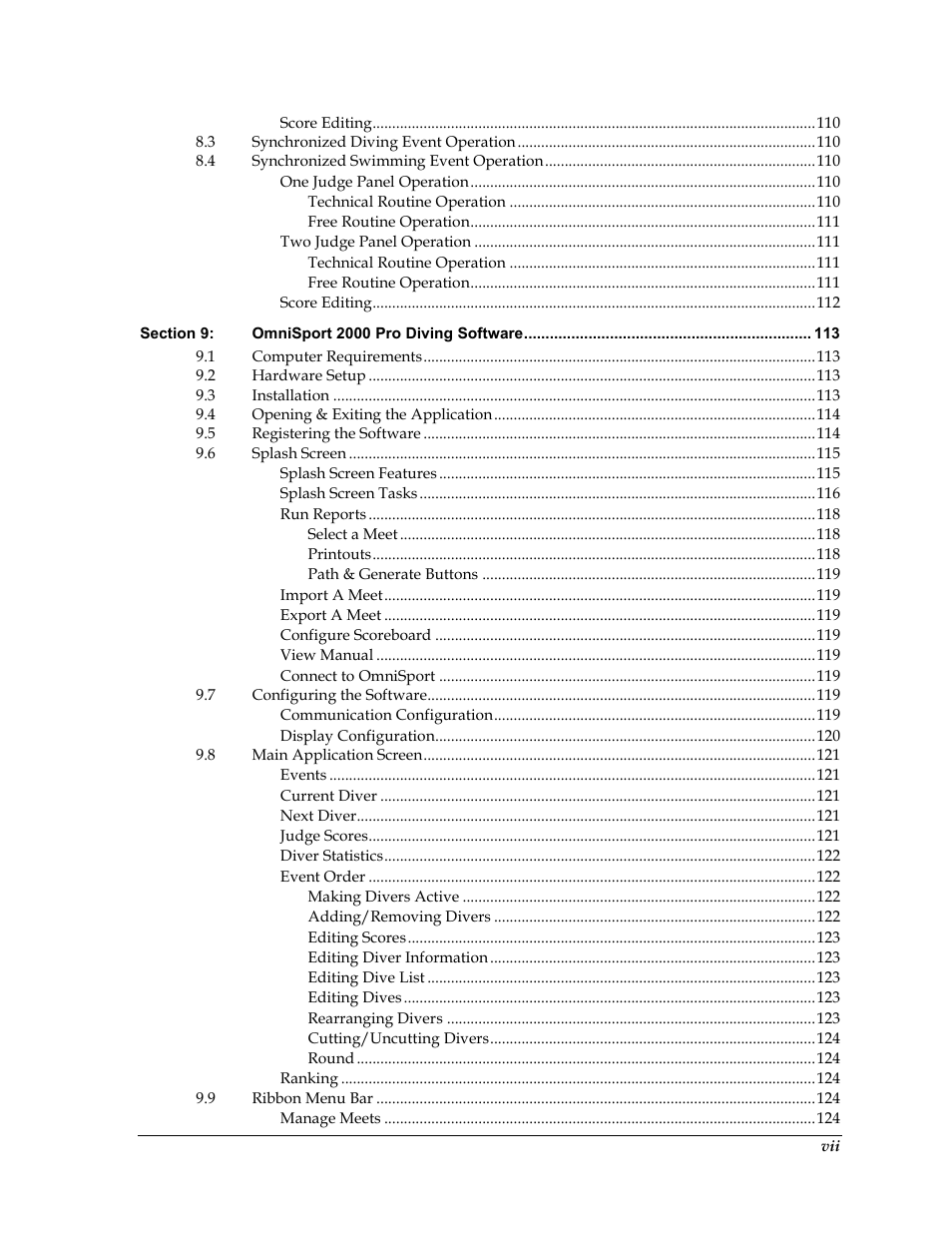 Daktronics OmniSport 2000 Timing Console User Manual | Page 11 / 316