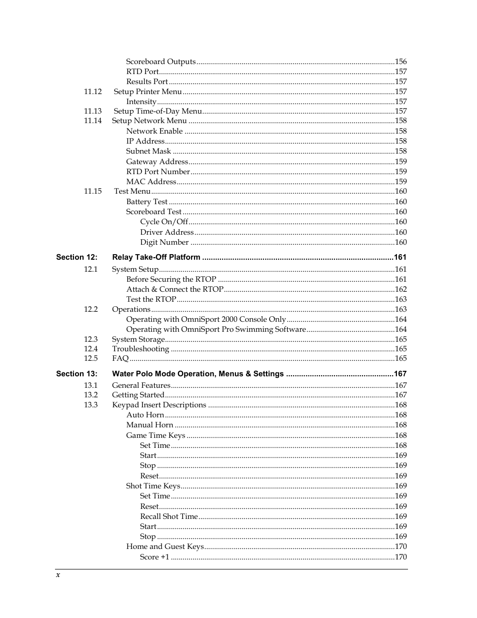 Daktronics OmniSport 2000 Timing Console User Manual | Page 14 / 316