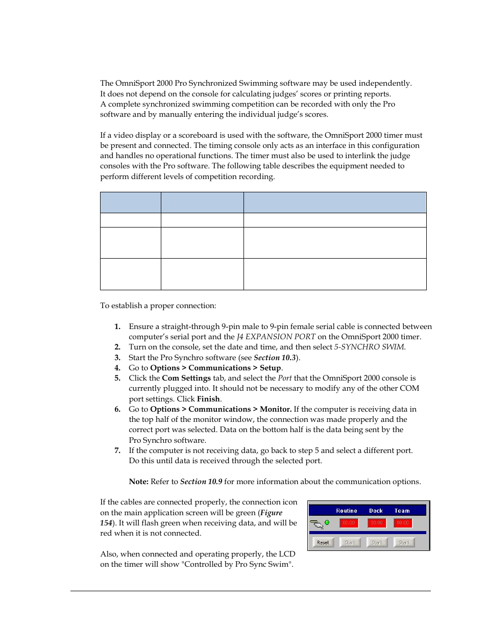 5 serial port setup, Serial port setup | Daktronics OmniSport 2000 Timing Console User Manual | Page 157 / 316