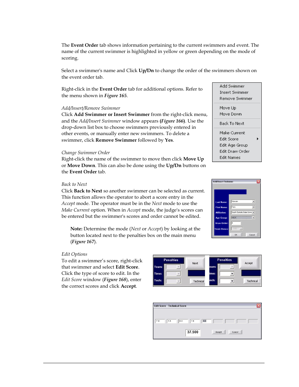 Event order tab | Daktronics OmniSport 2000 Timing Console User Manual | Page 161 / 316