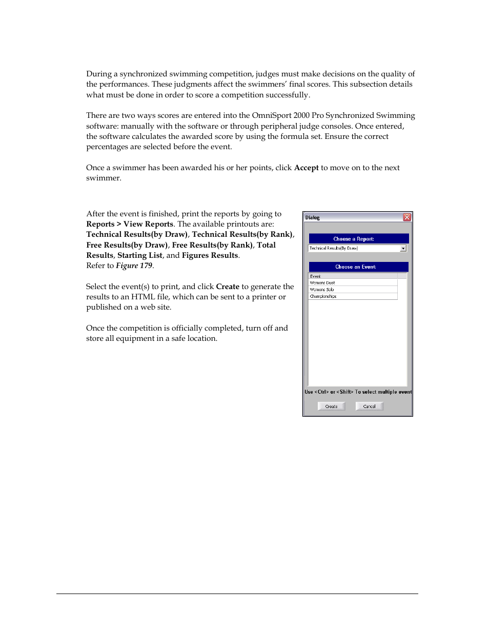 During an event, After an event | Daktronics OmniSport 2000 Timing Console User Manual | Page 166 / 316