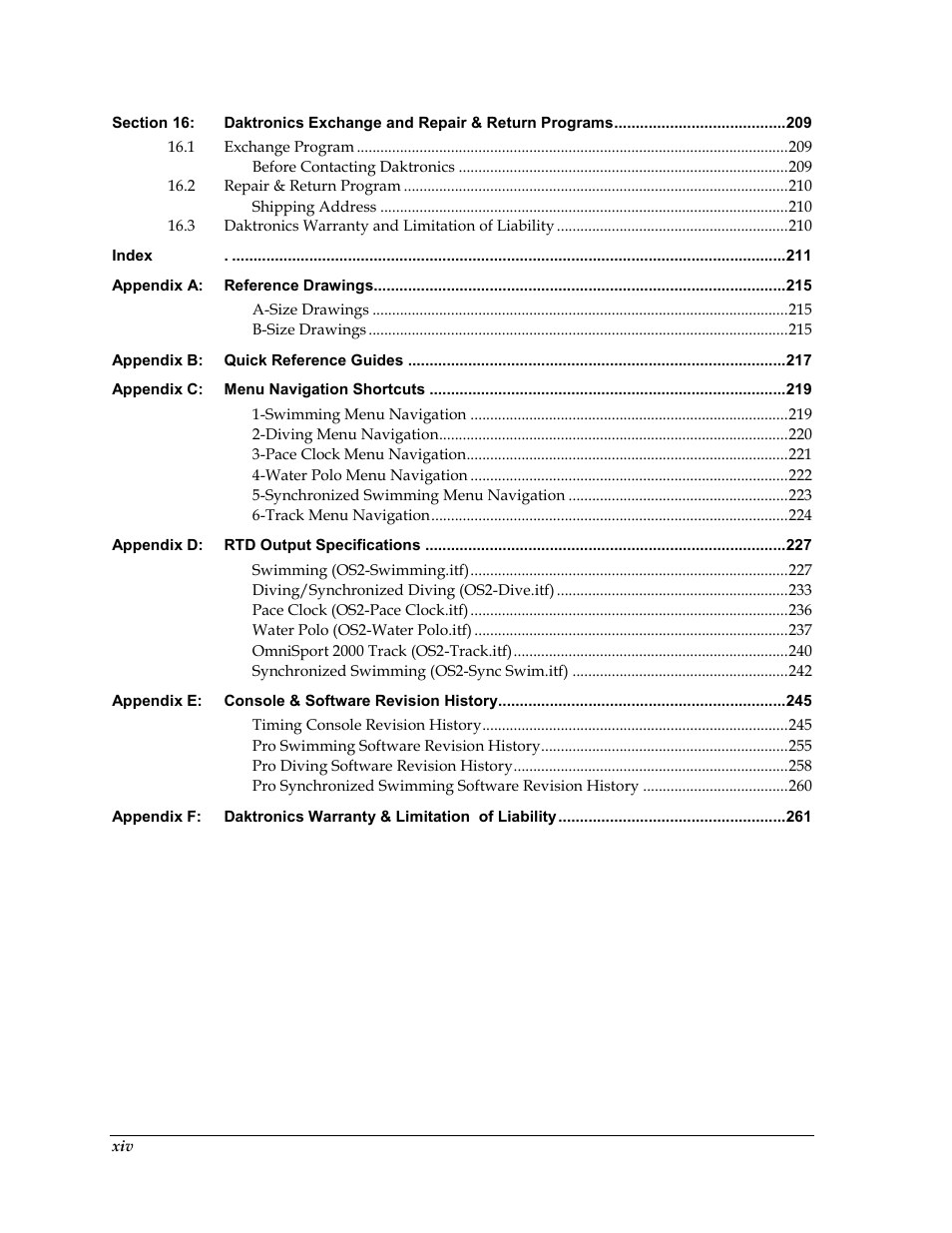 Daktronics OmniSport 2000 Timing Console User Manual | Page 18 / 316