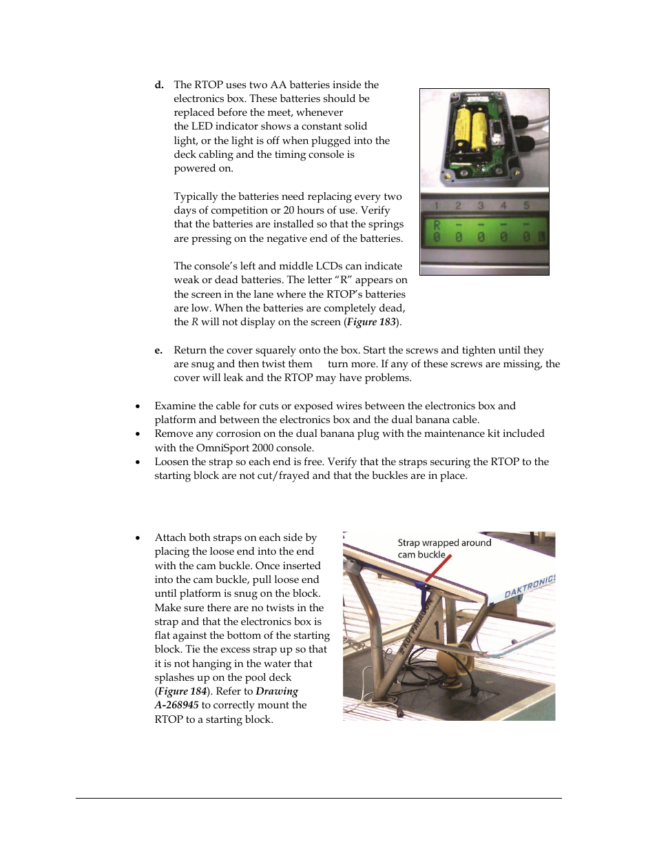 Attach & connect the rtop | Daktronics OmniSport 2000 Timing Console User Manual | Page 180 / 316